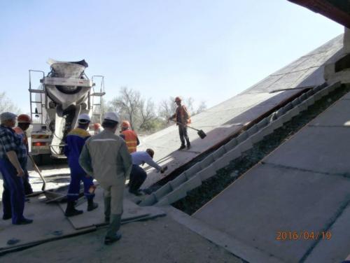 Progress of work of Company "OHL ZS" JSC lot 8 (bridge over the river Ili km 283). June 2016.