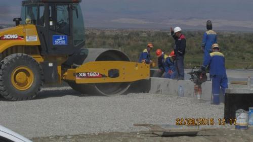 Progress of work of Company "OHL ZS" JSC lot 8 (bridge over the river Ili km 283). September 2015.