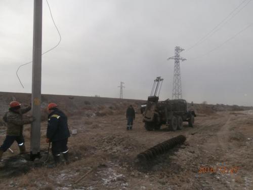 Installation of PTL support 10 kV