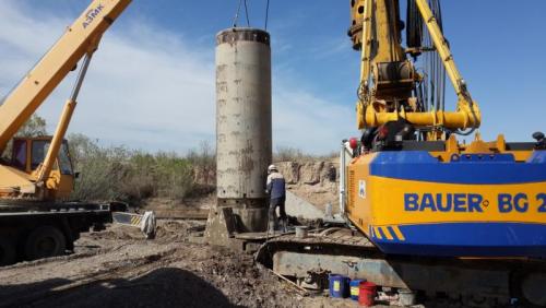 Drilled Piles on abutment No. 3, Bridge at CH1009 