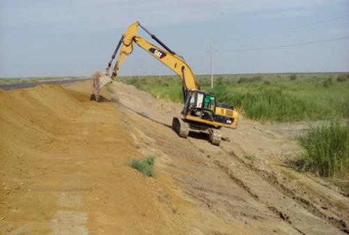 SP 148+50-SP149+40 Left. Preparation of slopes fill under geogrid 