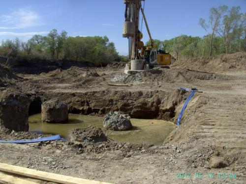 Construction of Pier No.3. Bridge at CH1009 