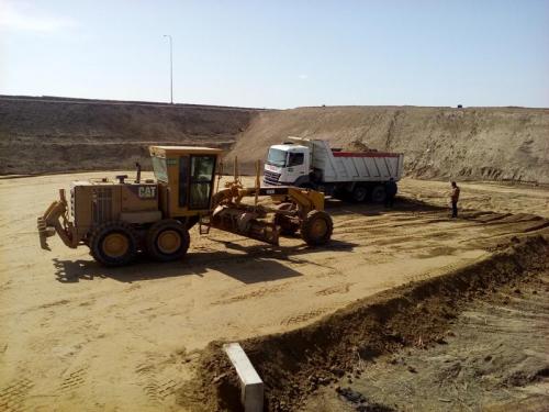 Traffic interchange. Construction of area under transforming station PC 35/0.4 kW 