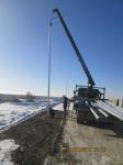 Installation of lighting poles PK 461+30