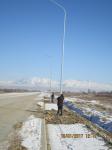 Installation of lighting poles PK 618+51