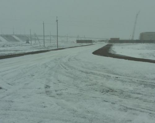 Approach to RMS Zhosaly village 1644 km (right)