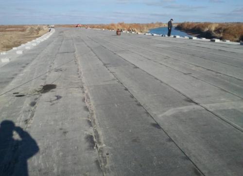 Bridge No.1 PK 570+80. Construction of surface waterproofing “Technoelastmost” at span No.2