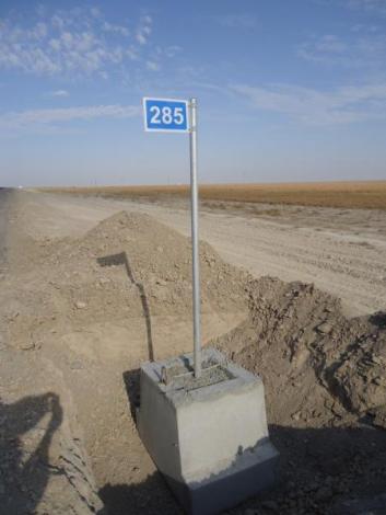 Fixing /installation of Kilometer posts was in progress