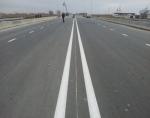 Нанесение дорожной краской горизонт.разметки ПК593+00 а.Ынтымак