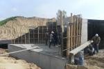 Construction of abutment wall of cattlepass 4x2.5 PK740+40