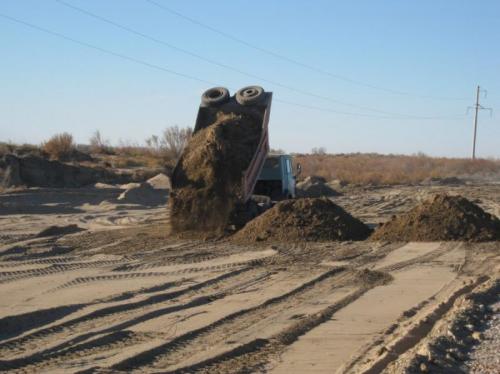 Construction of embankment  