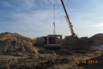 PK 444+30. Assembling of reinforced concrete block of box culvert (cattlepass) at the Akzharm settlement bypass.