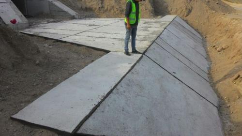 Concreting of watercourse protection of culvert inlet 700+60 outlet