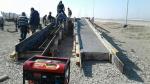 Trestles for emergencies on the Rest areas PK 257+96. Concreting