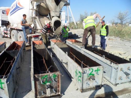 Concrete pouring of Lightning pole foundation 