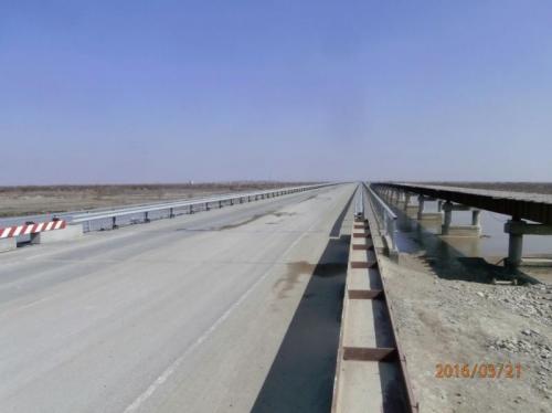 Progress of work of Company "OHL ZS" JSC lot 8 (bridge over the river Ili km 283). March 2016.